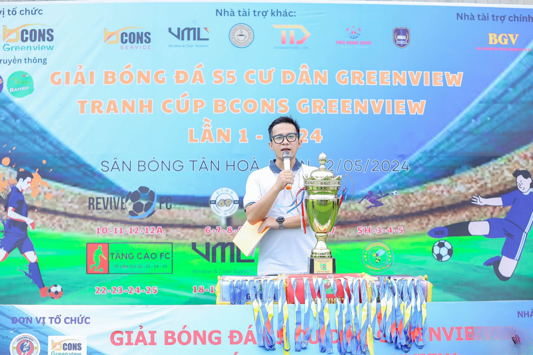 Tập Đoàn Phúc Khang tham gia tài trợ giải đấu bóng đá tranh cúp BCONS GREENVIEW 2024 